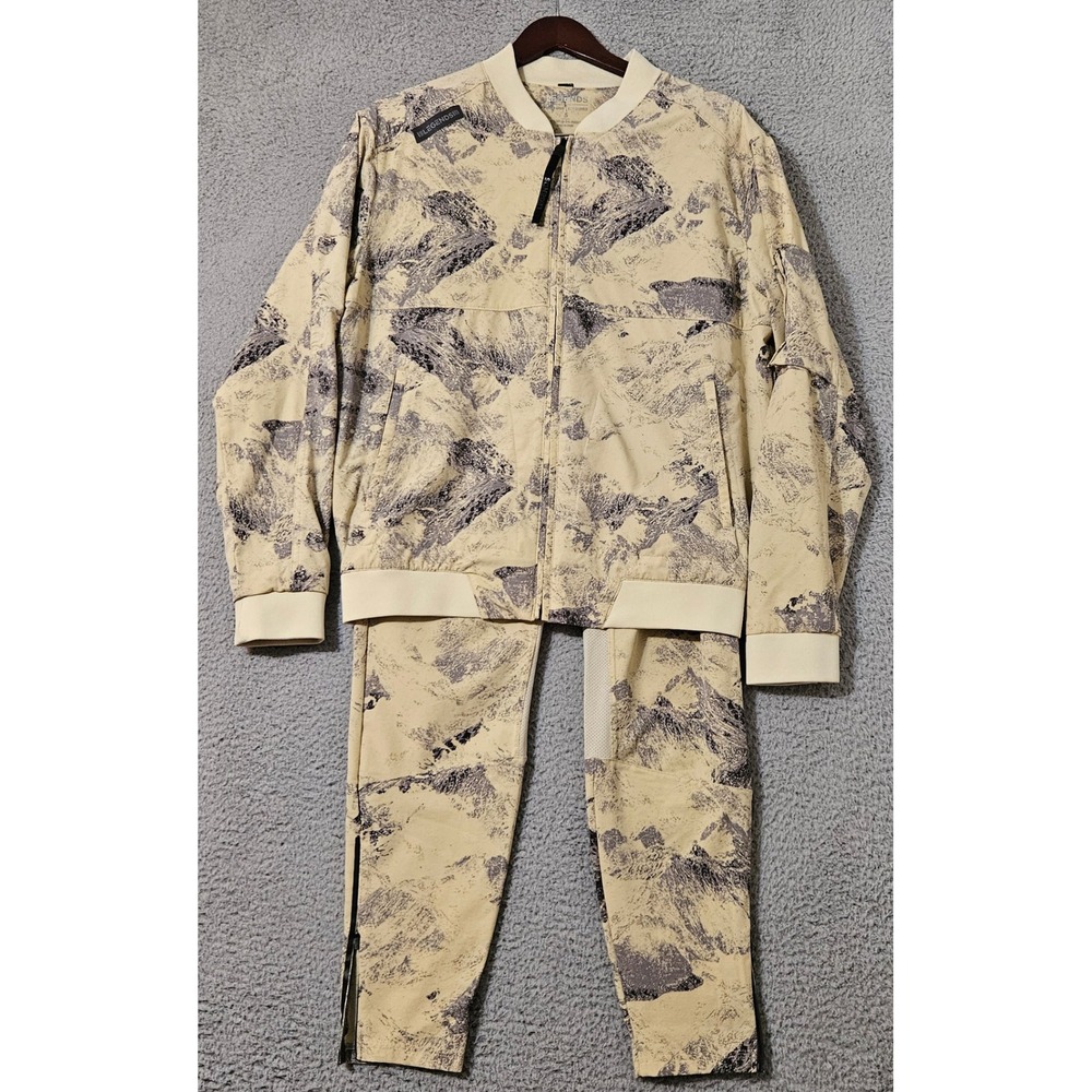 LEGENDS Carson Bomber Jacket & Pants Tracksuit Set Mountain Print Cloud Sz Small